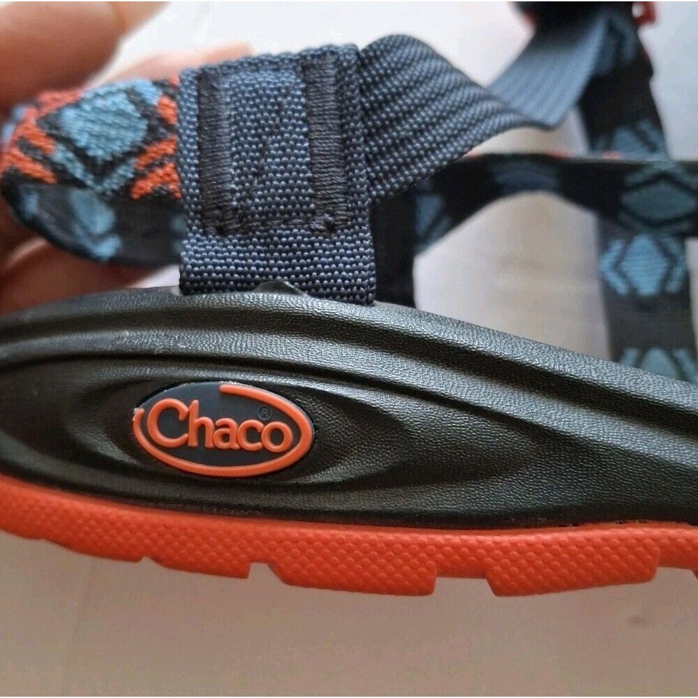 Chaco Z1 Womens Sandals Size W10 Trail Hiking Orange Blue Outdoors Gorp - Picture 8 of 10